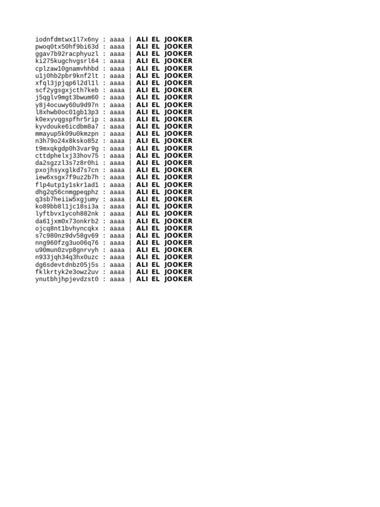 List of Unique Identifiers | PDF