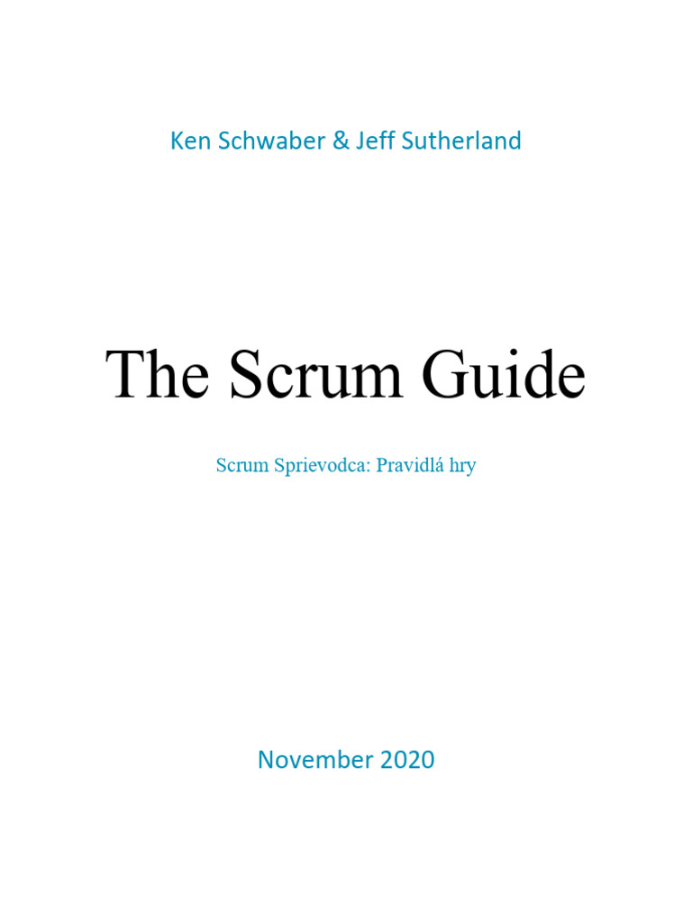 2020 Scrum Guide Slovak | PDF
