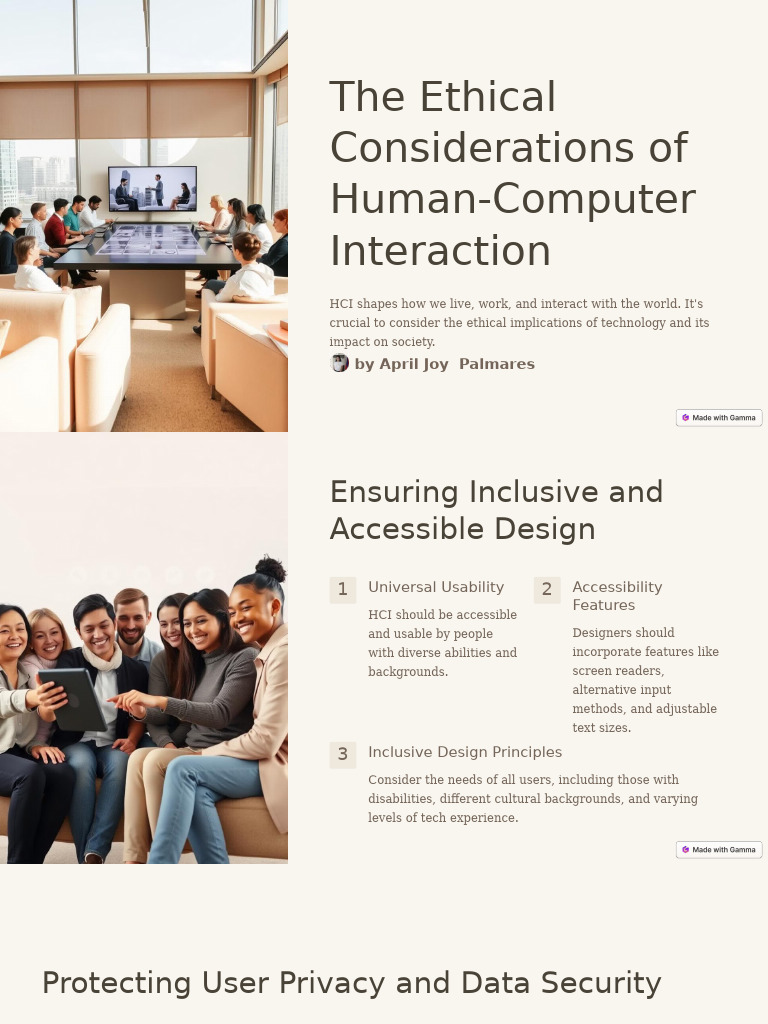 Ethical Principles in Human-Computer Interaction | PDF | Human–Computer ...