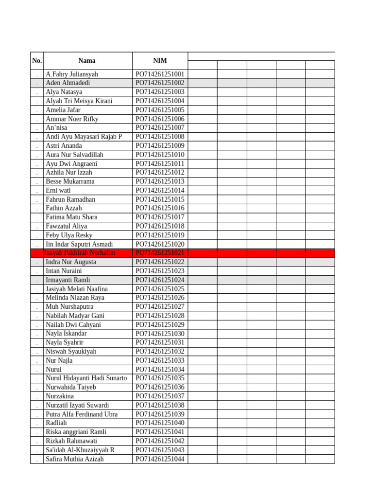 Student Names and IDs List | PDF