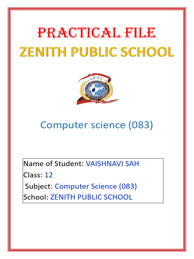 computer practical file | PDF | Parameter (Computer Programming) | Interest