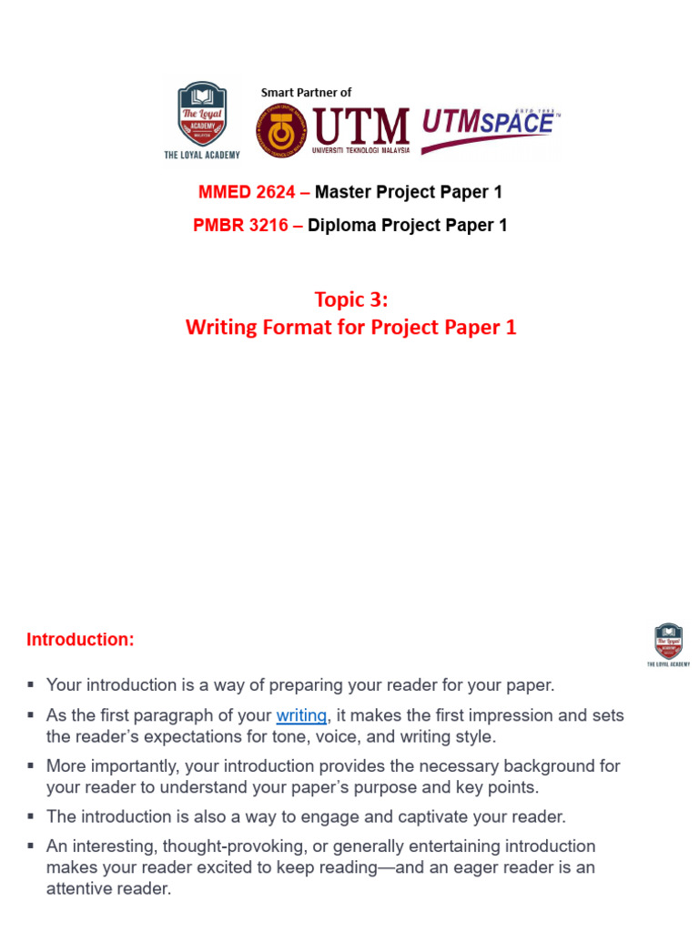Project Paper 1 - Topic 3 | PDF | Thesis | Methodology