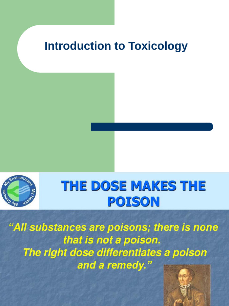 Overview of Toxicology Principles | PDF | Poison | Toxicology