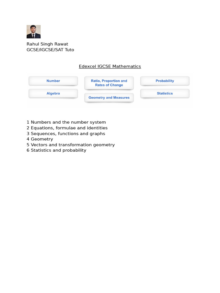 Edexcel IGCSE Math Tutoring Guide | PDF