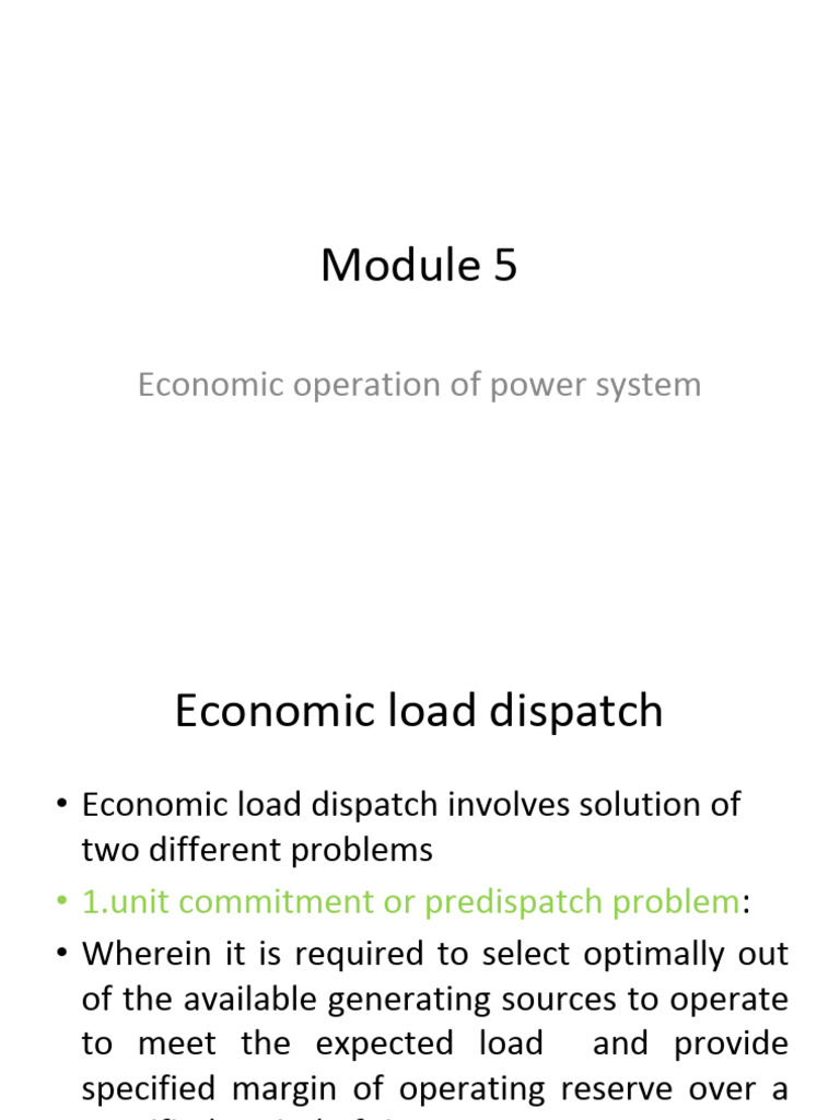 Economic Load Dispatch in Power Systems | PDF