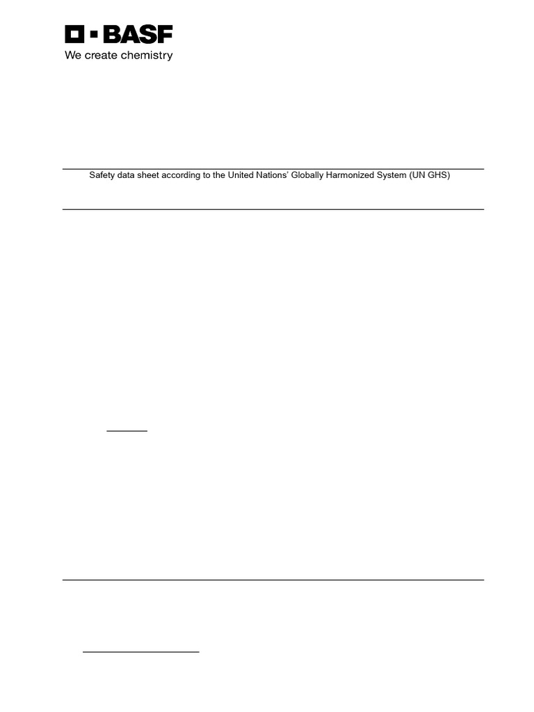BASF Basorol® P DB-9954 Safety Data Sheet | PDF | Dangerous Goods ...