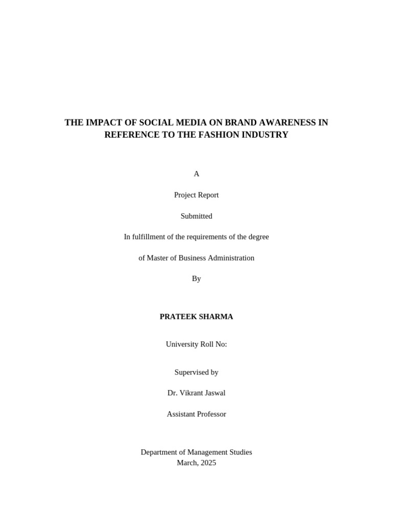 Social Media Brand Awareness | PDF | Educational Stages
