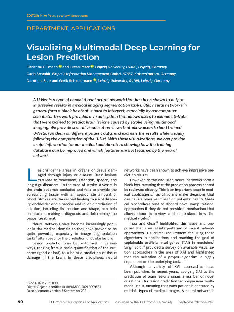 Deep Learning Visualization for Lesion Prediction | PDF | Medical ...