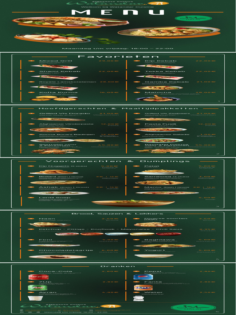 Menu in | PDF