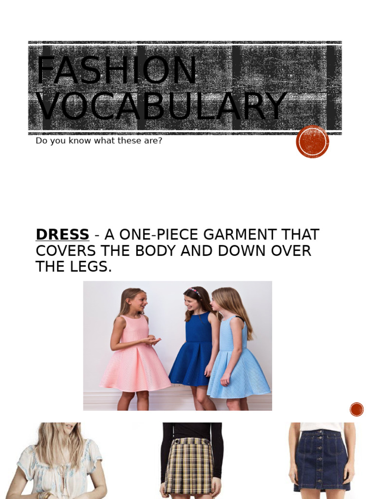 1CDE - Fashion Vocabulary | PDF