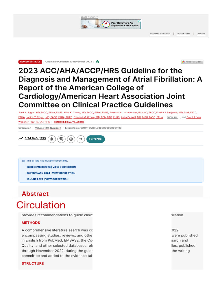 2023 Atrial Fibrillation Management Guidelines | PDF ...