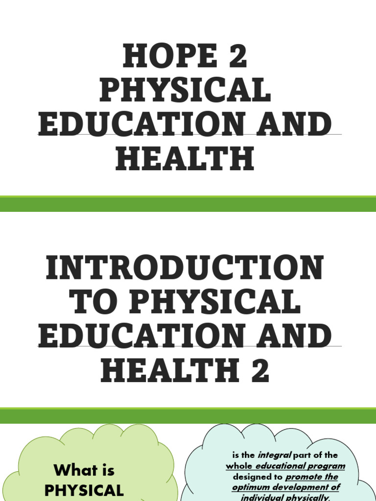 Overview of Physical Education & Health | PDF | Physical Fitness ...