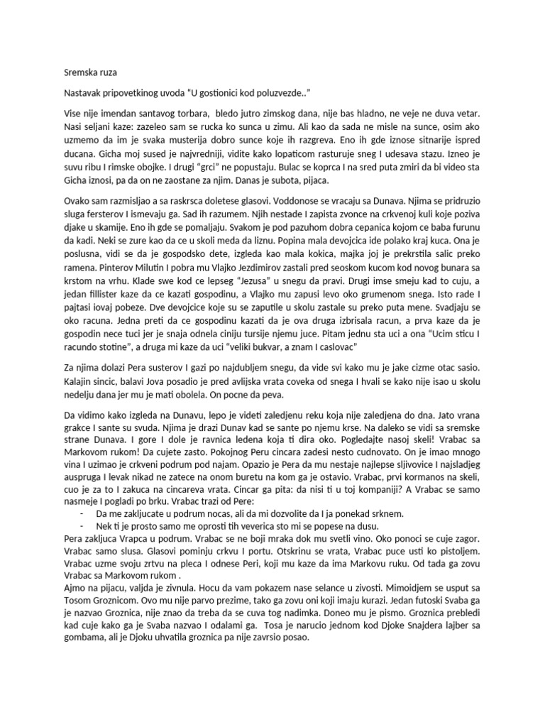 J.G.milenko Sremska Ruza | PDF