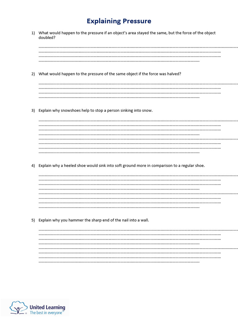 Understanding Pressure and Its Effects | PDF
