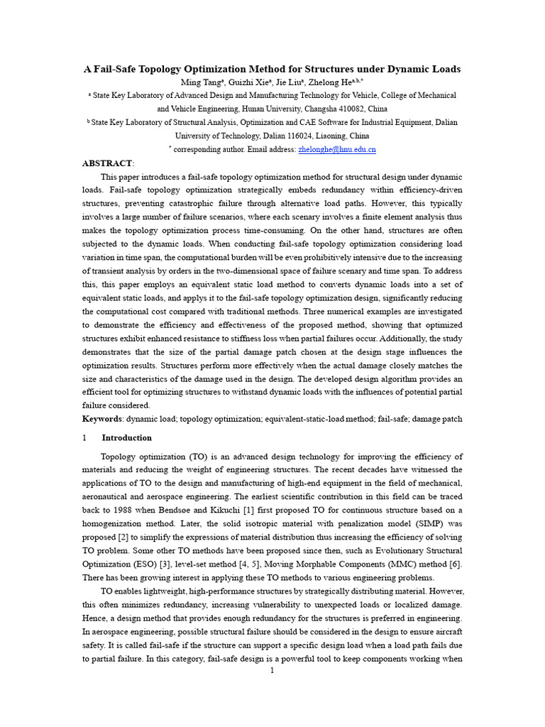 Fail-Safe Topology Optimization for Dynamics | PDF | Mathematical ...