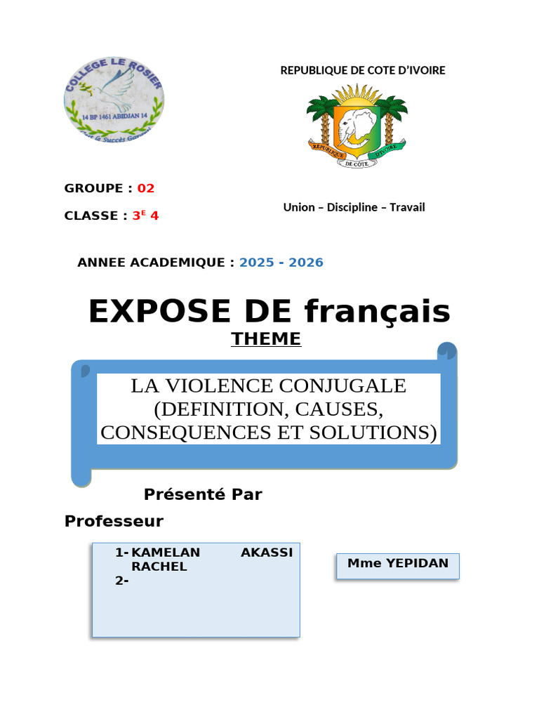 La Violence Conjugale : Causes et Solutions | PDF
