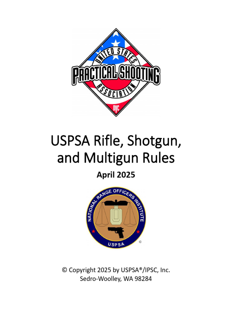 USPSA Rifle Shotgun Multigun Rulebook | PDF | Firearms | Shotgun