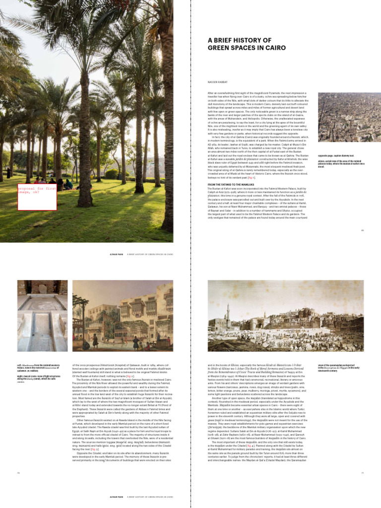 History of Cairo's Green Spaces | PDF | Cairo