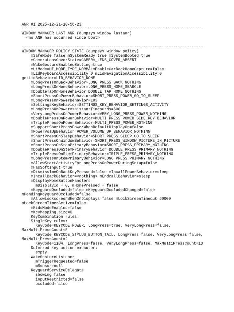 Window Manager ANR Policy Report | PDF | Mobile Linux | Embedded Linux ...