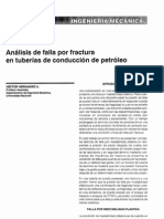 Análisis de Falla Por Fractura en Tuberías de Conducción de Petróleo
