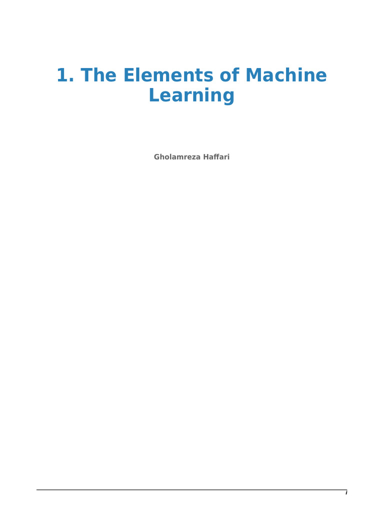Elements of Machine Learning Explained | PDF | Bayesian Inference ...