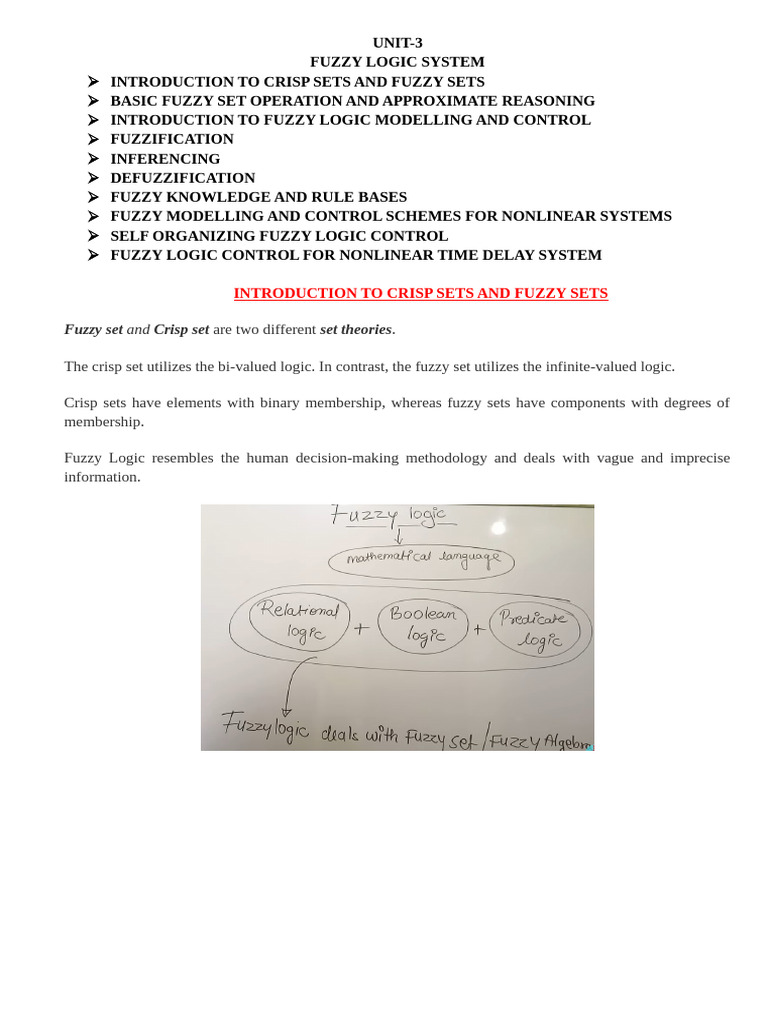 SCT Unit-3 | PDF | Fuzzy Logic | Mathematical Logic