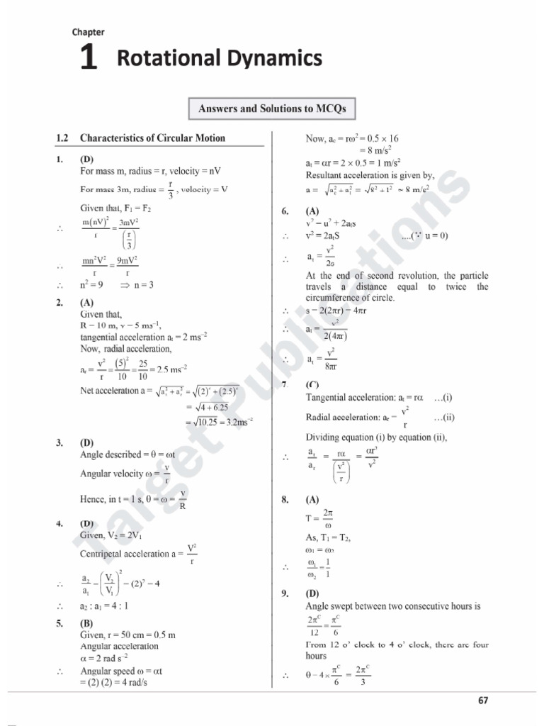 1.rotational Dynamics | PDF