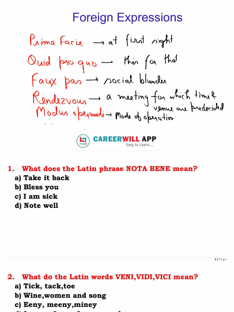 Foreign Expressions Part-02_337678_crwill | PDF