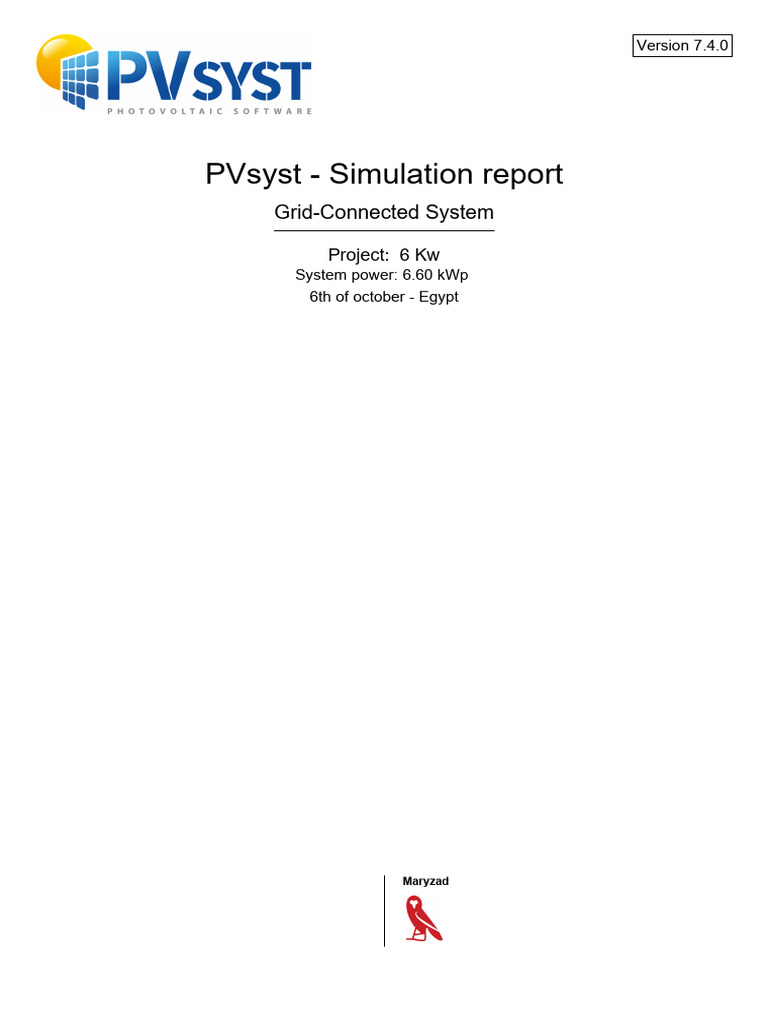 6 Kw Project.vc0-Report | PDF | Photovoltaic System | Energy Conversion