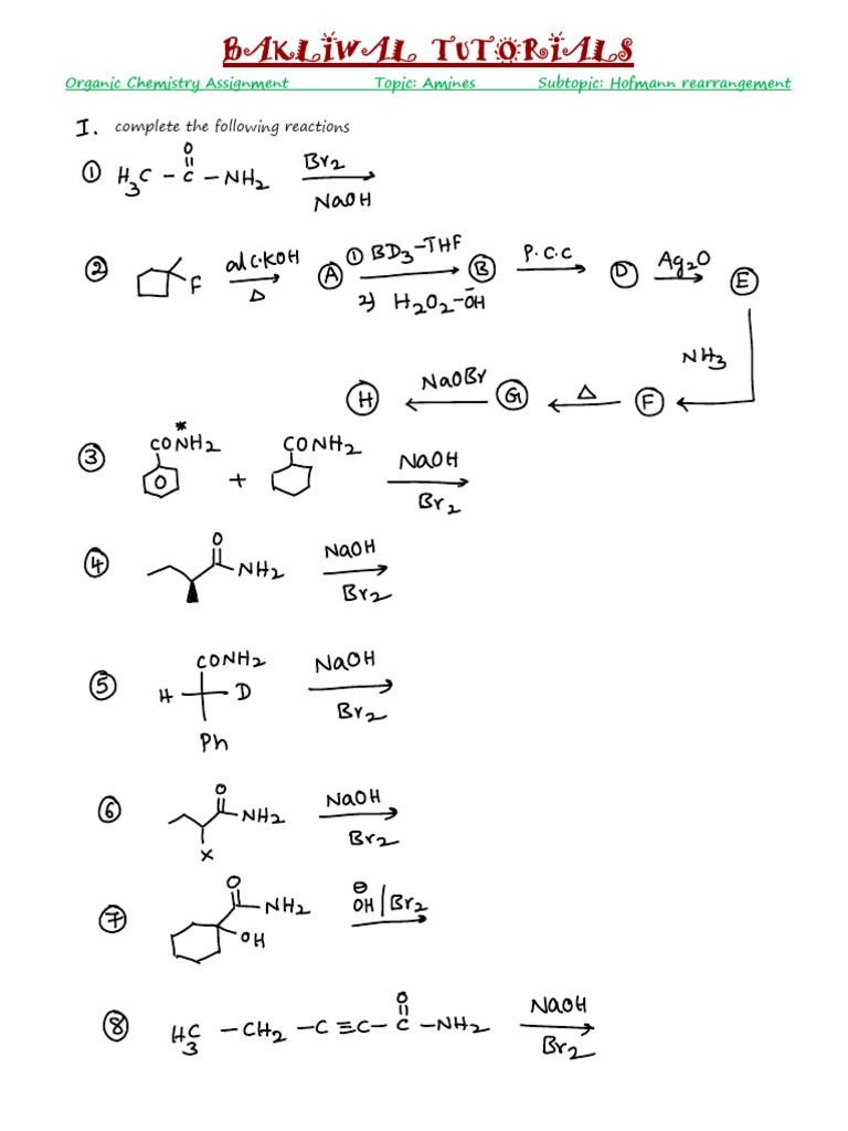 Amines Assignment -1 | PDF