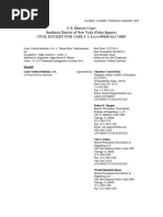 Louis Vuitton Malletier, S.A. v. Warner Bros. Ent., 1-11-CV-09436-ALC-HBP (S.D.N.Y.) (Case Docket, As of 6-19-12)