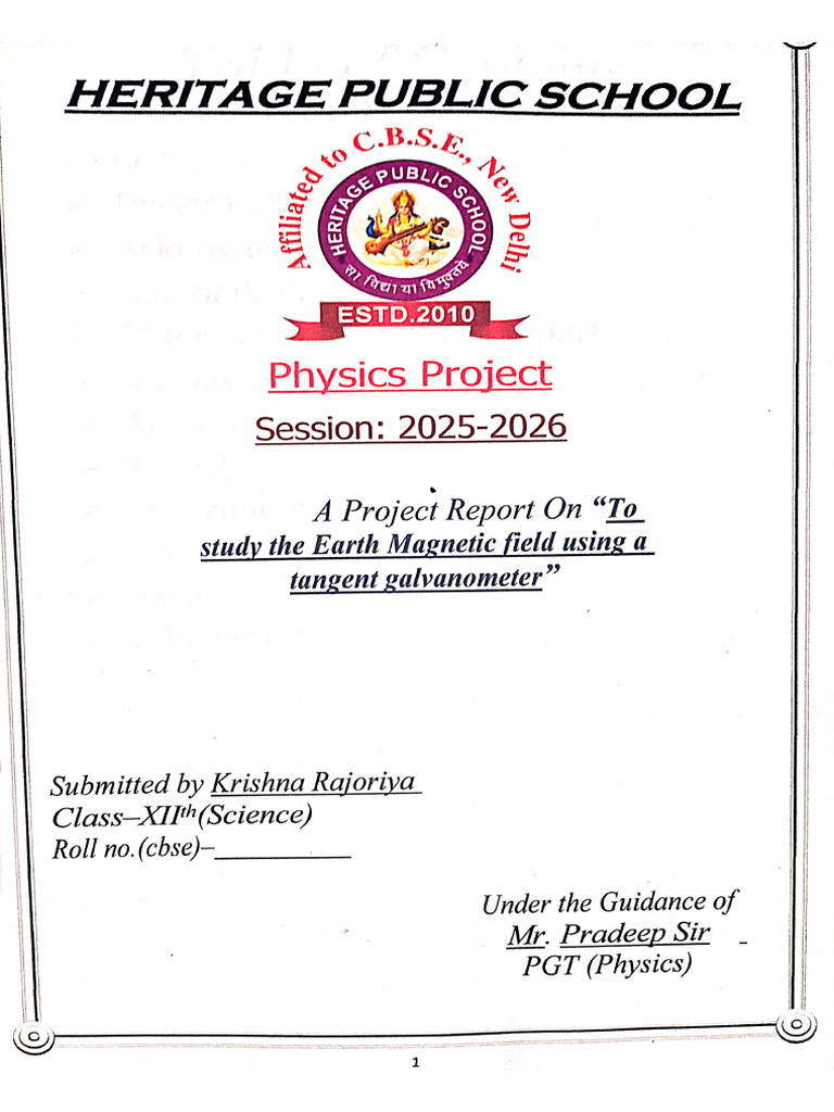 Physics Project File | PDF