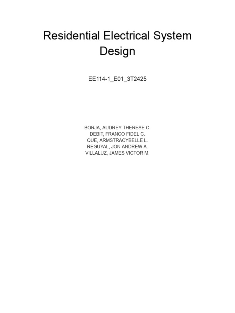 Group 2 - Electrical System Design | PDF