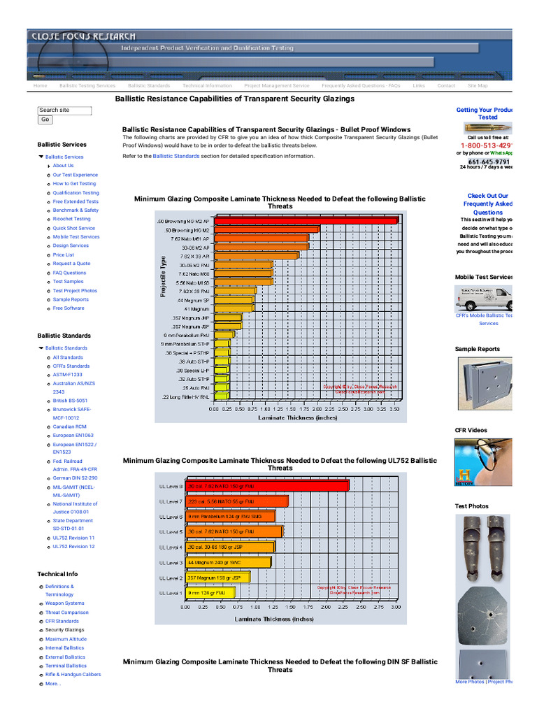 Ballistic Testing Services Overview | PDF | Ammunition | Projectiles