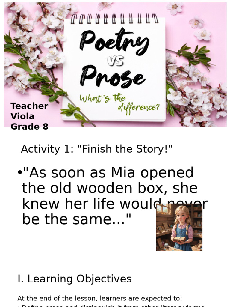 Grade 8 Prose Writing Lesson Plan | PDF