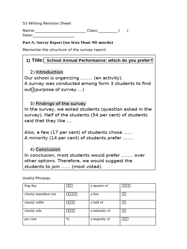 S3 Survey Report and Proposal Guide | PDF