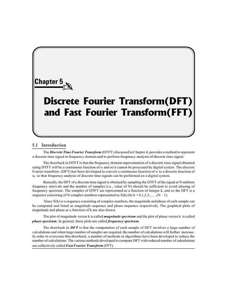 DFT and FFT in Digital Signal Processing | PDF | Discrete Fourier ...