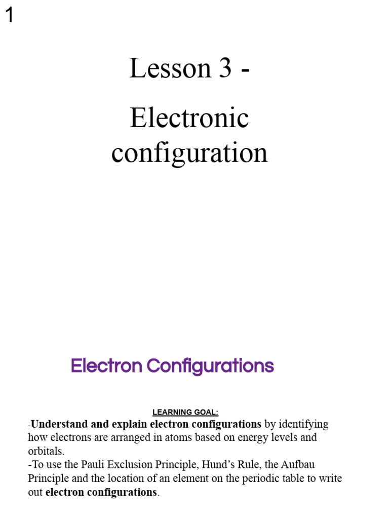 Understanding Electron Configurations | PDF | Electron Configuration ...