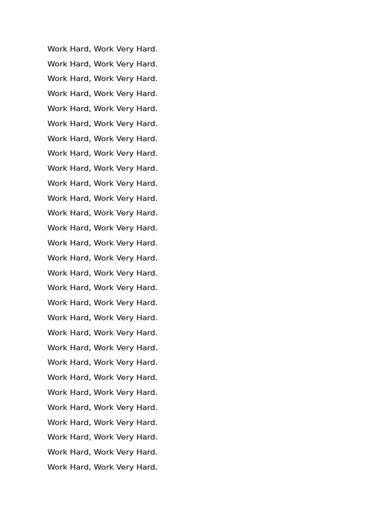 Work Hard | PDF