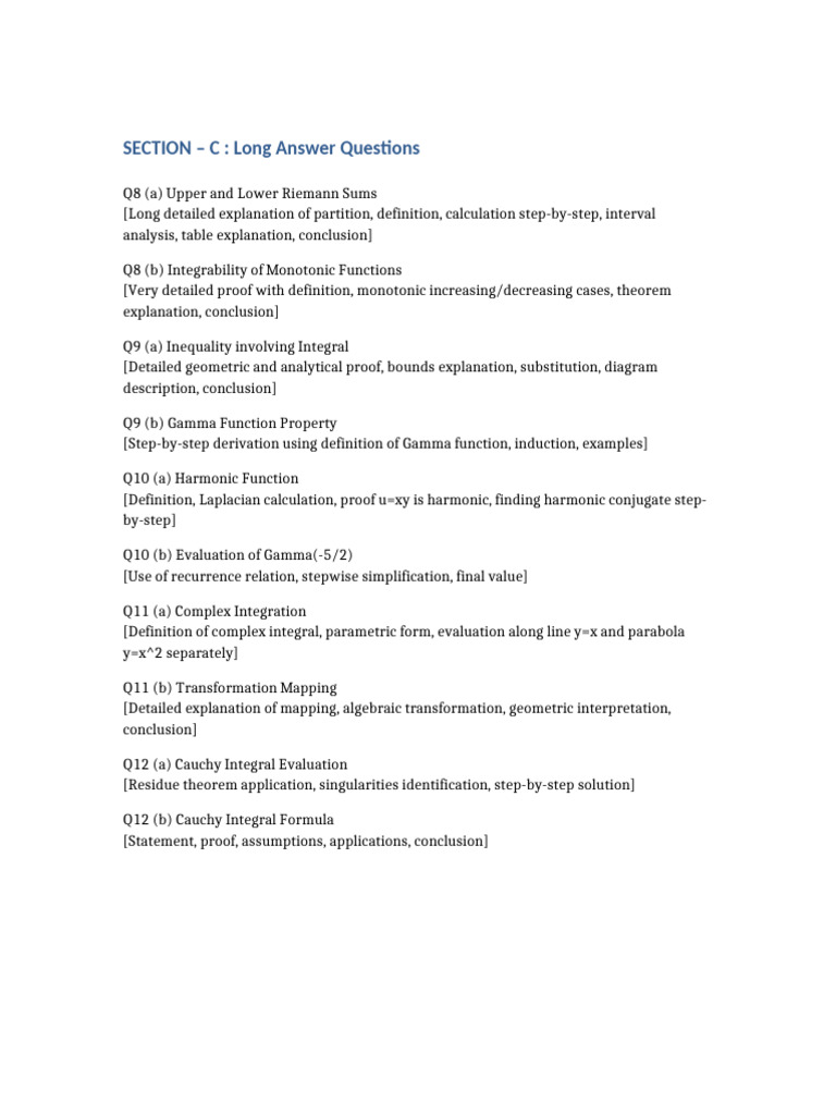 Advanced Calculus and Analysis Problems | PDF