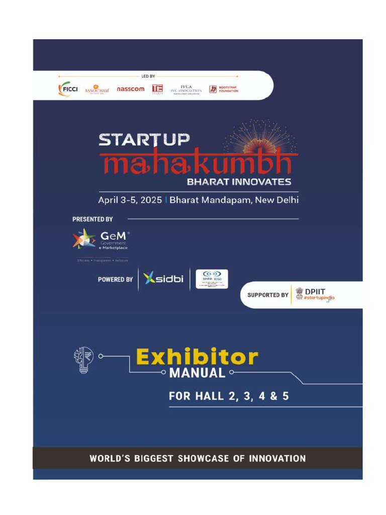 Startup Mahakumbh 2025 Exhibitor Manual | PDF