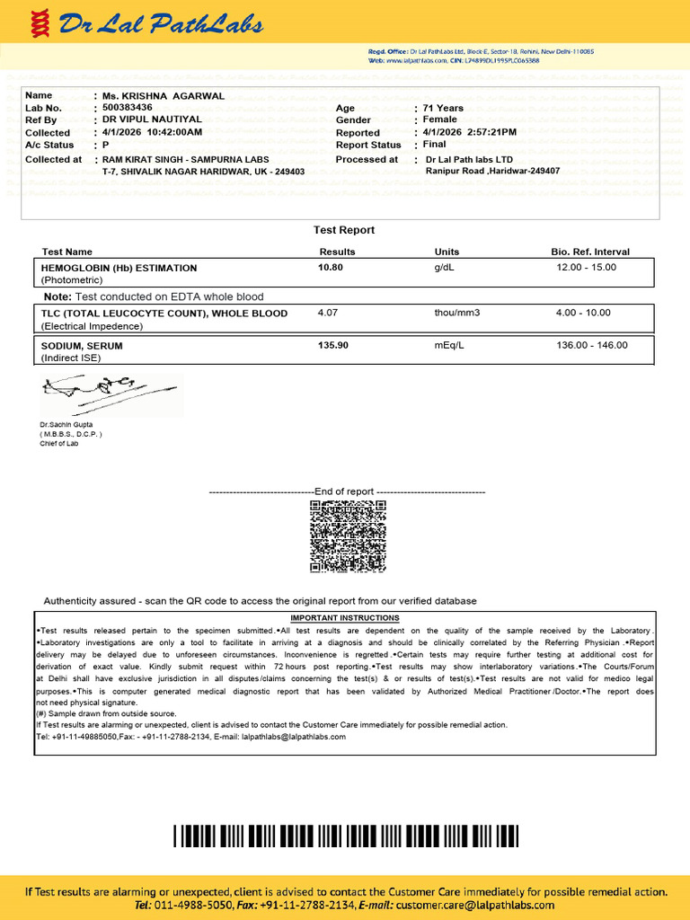 Hemoglobin and Blood Test Report Summary | PDF | Health Care | Medical ...