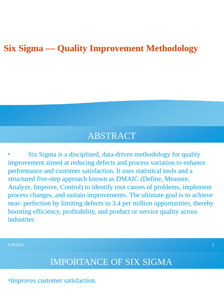 Six Sigma: Quality Improvement Guide | PDF | Six Sigma | Business