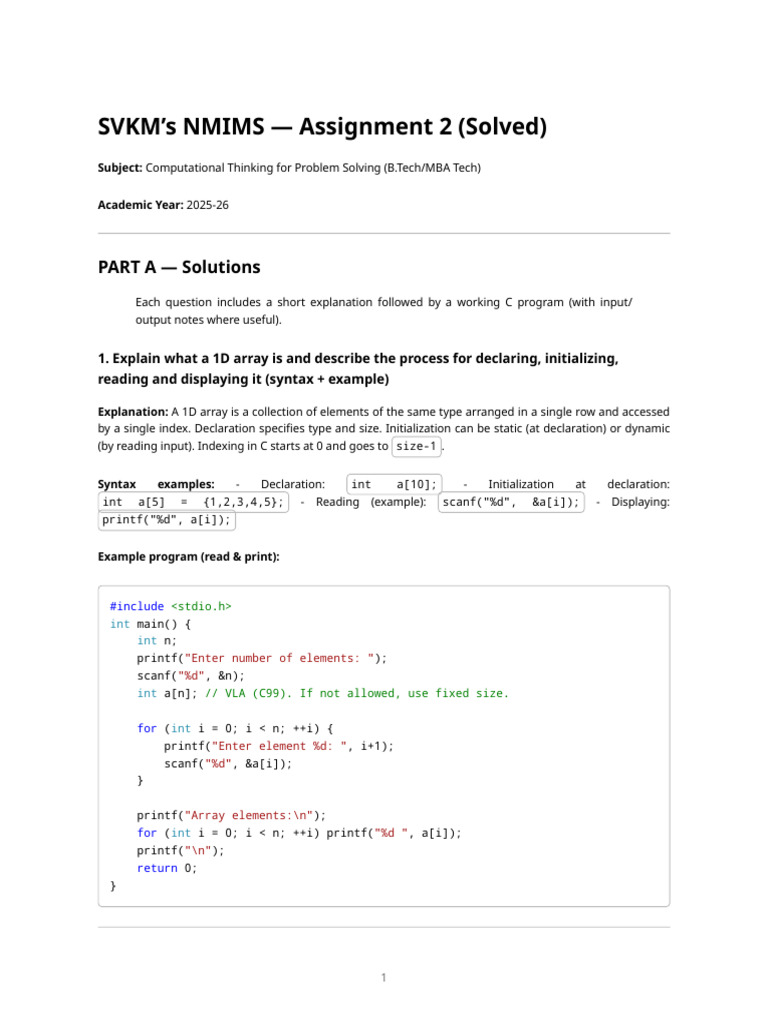 Assignment 2 - Complete Solutions | PDF | Software Engineering ...