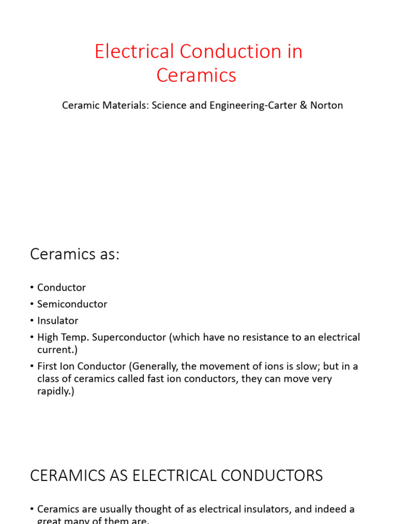 Slide 2 - Electrical Conduction in Ceramics | PDF | Semiconductors ...