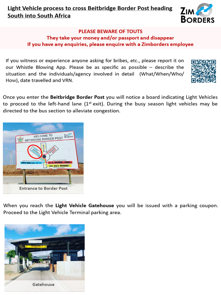 Beitbridge Border Post Vehicle Guide | PDF