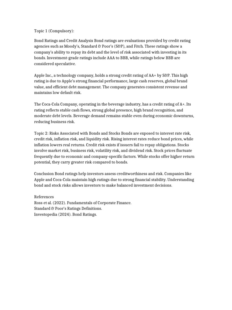 AIUB Principles of Finance 2 Page Assignment | PDF