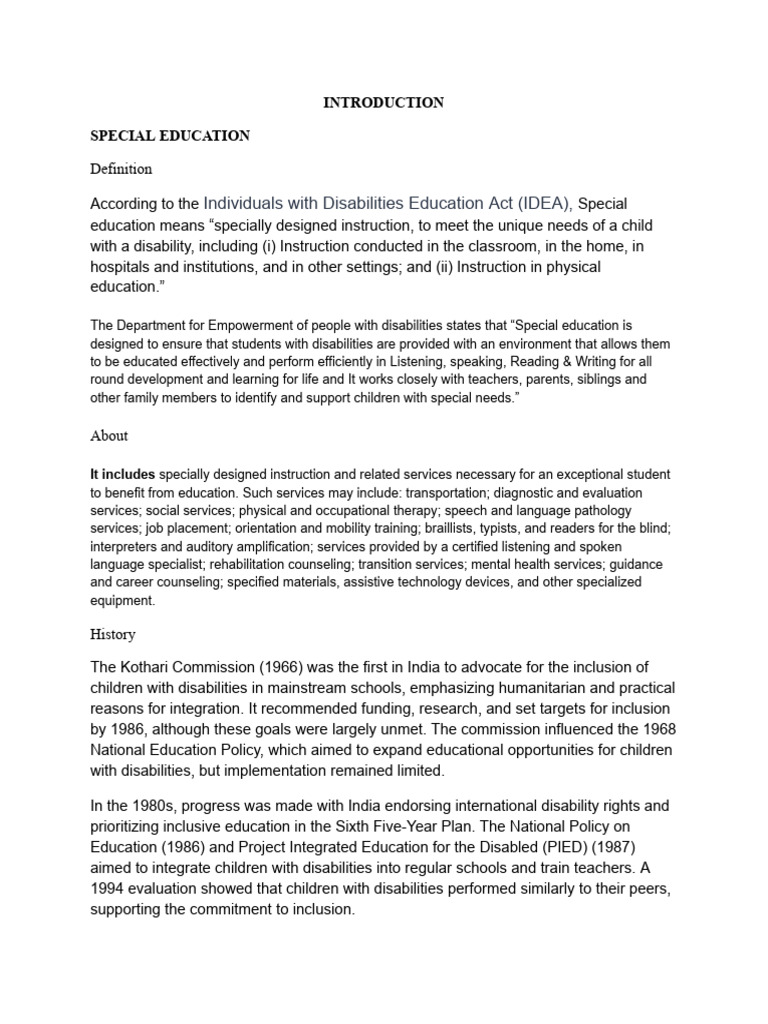 Understanding Special Education Needs | PDF | Intellectual Disability ...