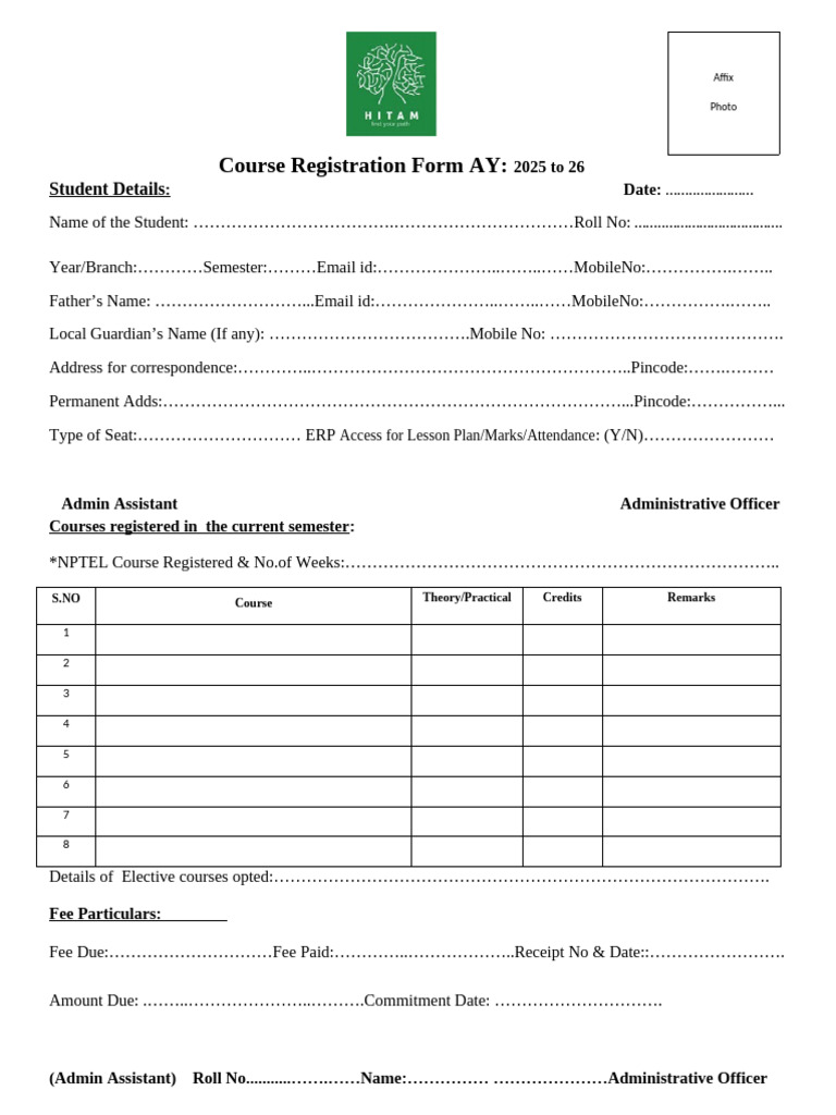 Course Registration Form | PDF | Chess Theory | Chess