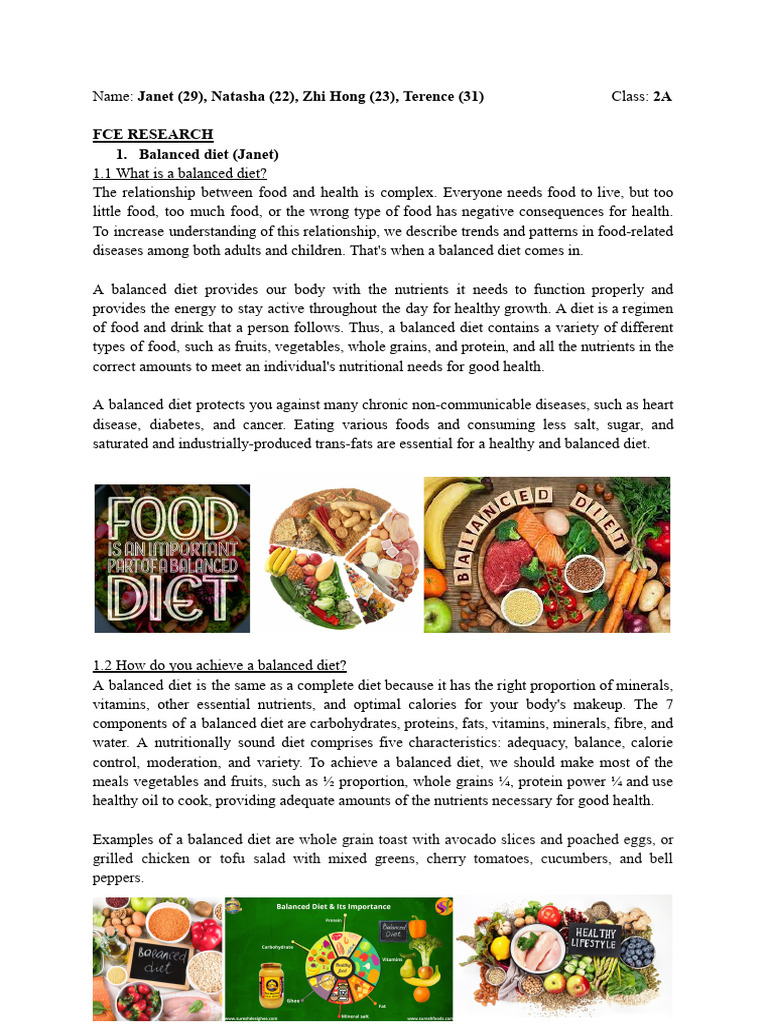 Balanced Diet Guide for Children | PDF | Healthy Diet | Whole Grain